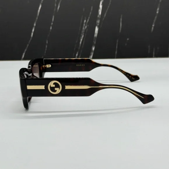 NEW GG1558SK 002 HAVANA BROWN SQUARE WOMEN GUCCI SUNGLASSES display picture 1